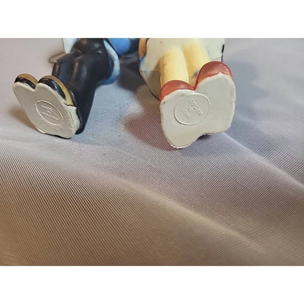 Vintage  Christmas Ornaments Made In Macau Set -‎ Boy and Girl with Heart...
